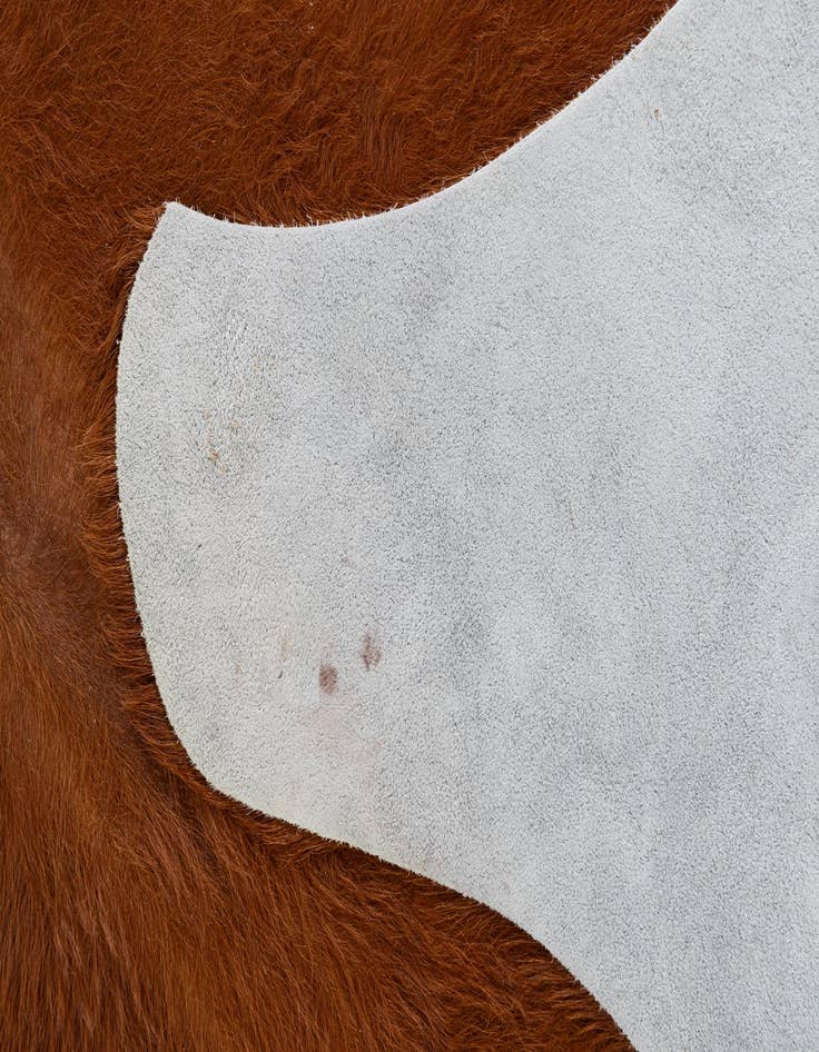 Detail image of  5' x 5' 7 Cowhide Leather Rug
