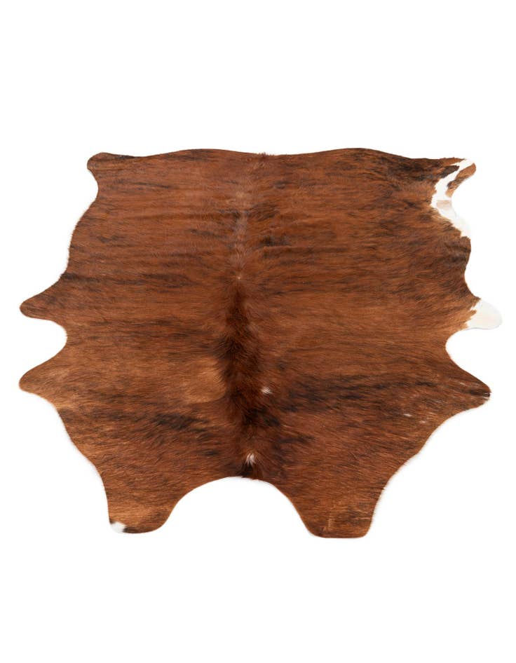 Detail image of  4' 6 x 5' 7 Cowhide Leather Rug