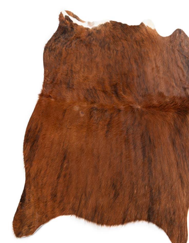 Detail image of  4' 6 x 5' 7 Cowhide Leather Rug