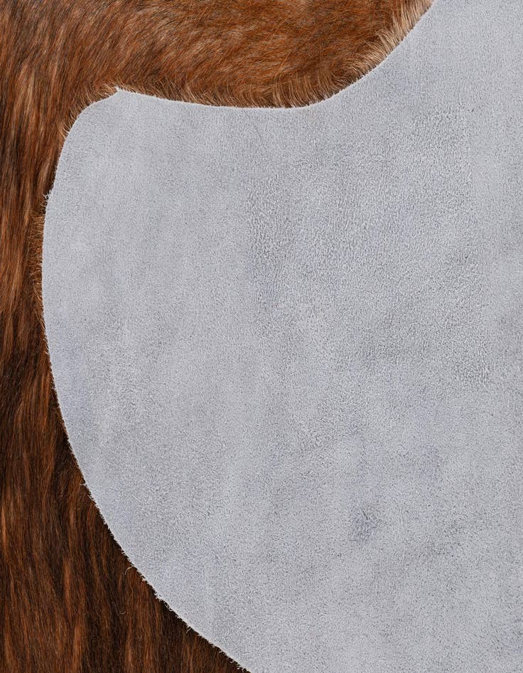 Detail image of  5' 5 x 5' 11 Cowhide Leather Rug