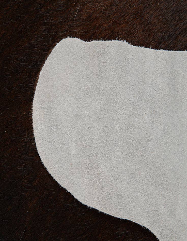 Detail image of  6' 5 x 7' 1 Cowhide Leather Rug