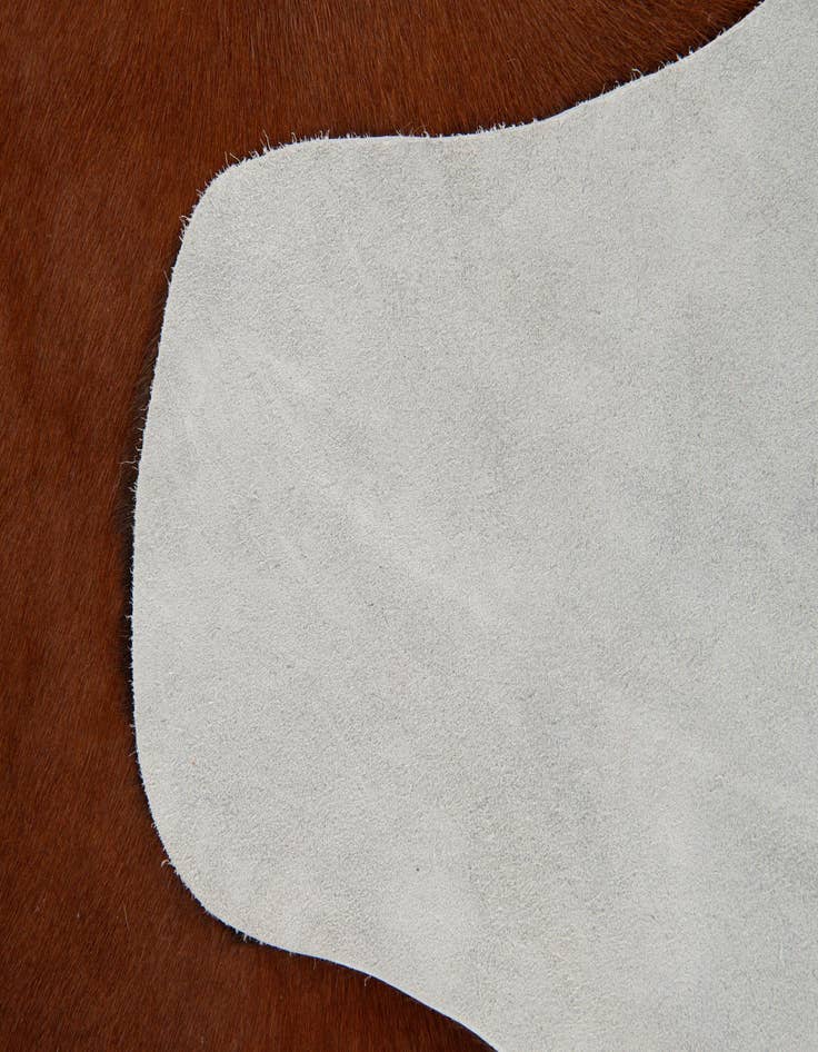 Detail image of  5' 9 x 7' Cowhide Leather Rug