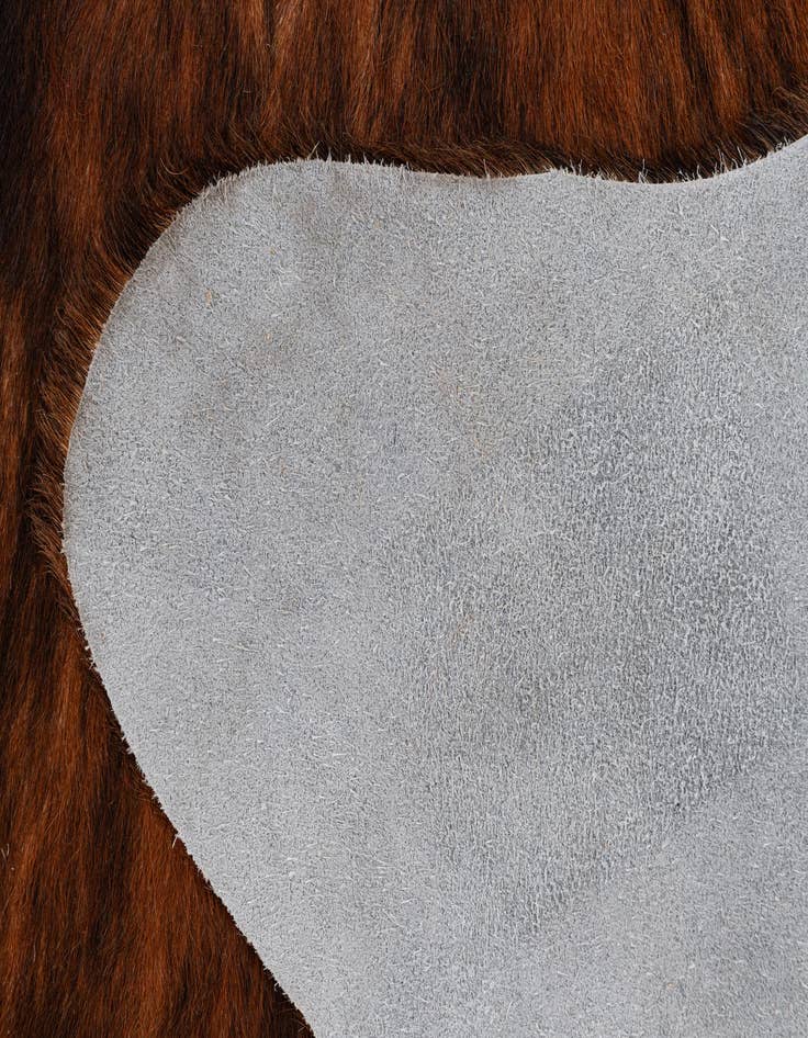 Detail image of  5' 11 x 6' 11 Cowhide Leather Rug