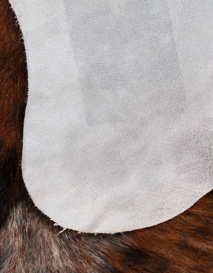 Detail image of  6' 2 x 7' Cowhide Leather Rug