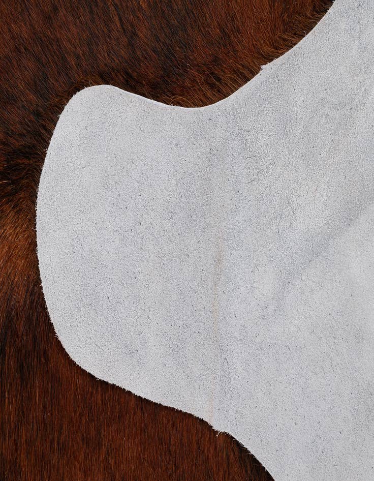 Detail image of  5' 1 x 5' 11 Cowhide Leather Rug