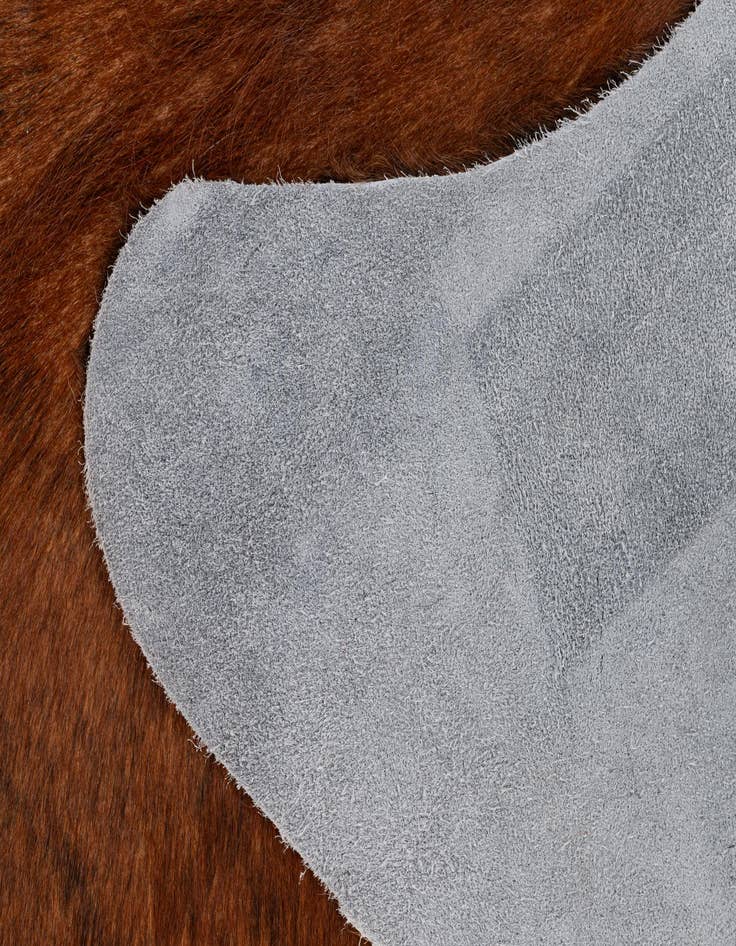 Detail image of  5' 11 x 6' 9 Cowhide Leather Rug