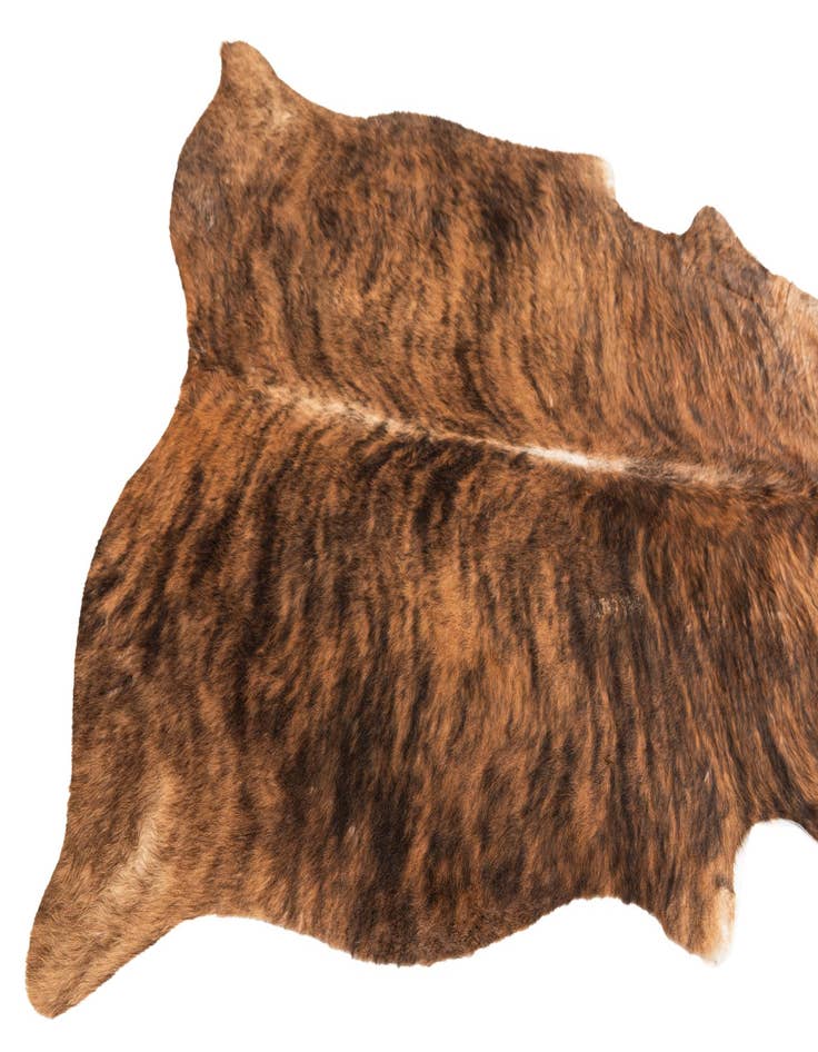 Detail image of  5' 3 x 6' 2 Cowhide Leather Rug