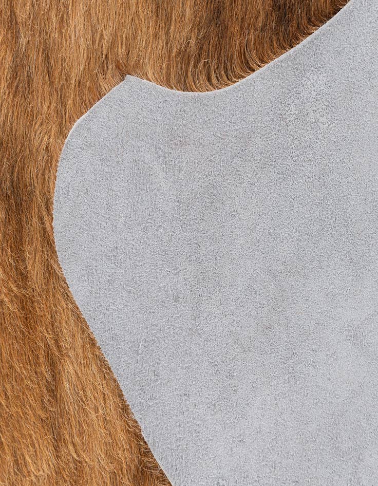 Detail image of  4' 8 x 5' 4 Cowhide Leather Rug