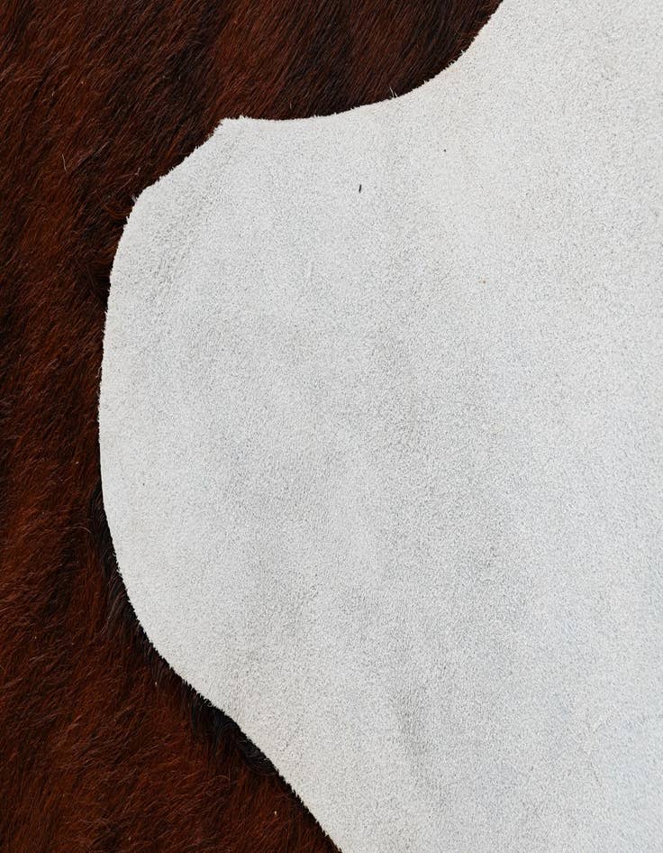 Detail image of  4' 9 x 5' 2 Cowhide Leather Rug