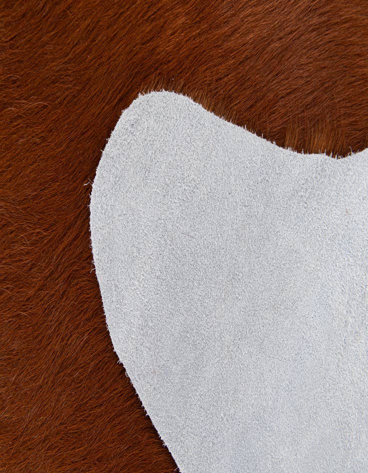 Detail image of  2' 2 x 2' 11 Cowhide Leather Rug