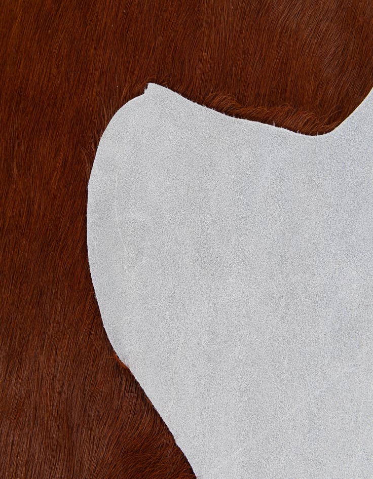 Detail image of  2' 2 x 2' 11 Cowhide Leather Rug