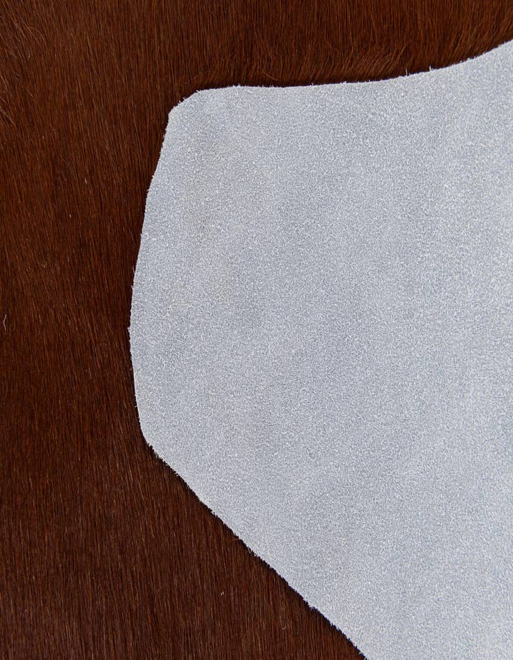 Detail image of  2' 2 x 2' 11 Cowhide Leather Rug