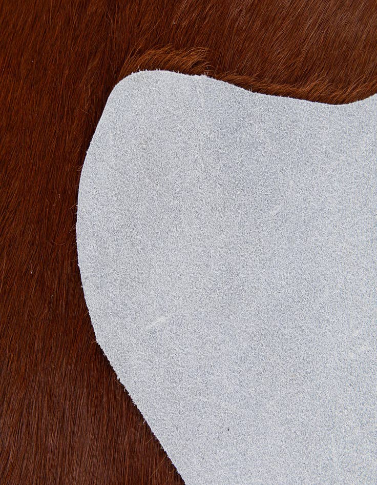 Detail image of  2' 2 x 2' 11 Cowhide Leather Rug