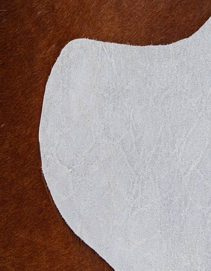 Detail image of  2' 2 x 2' 11 Cowhide Leather Rug