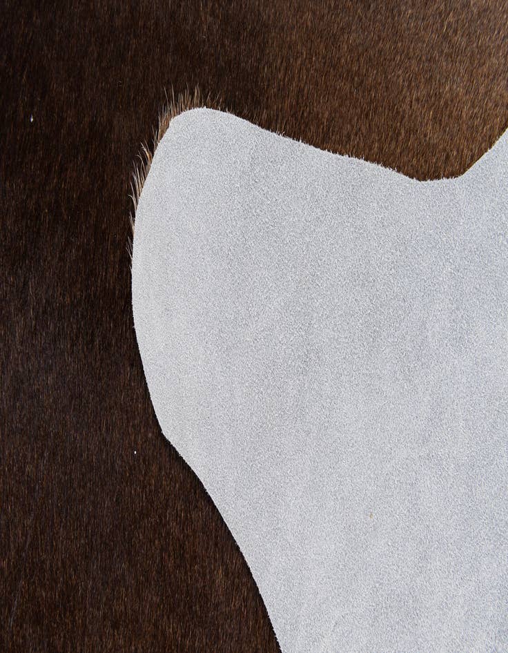 Detail image of  2' 2 x 2' 11 Cowhide Leather Rug