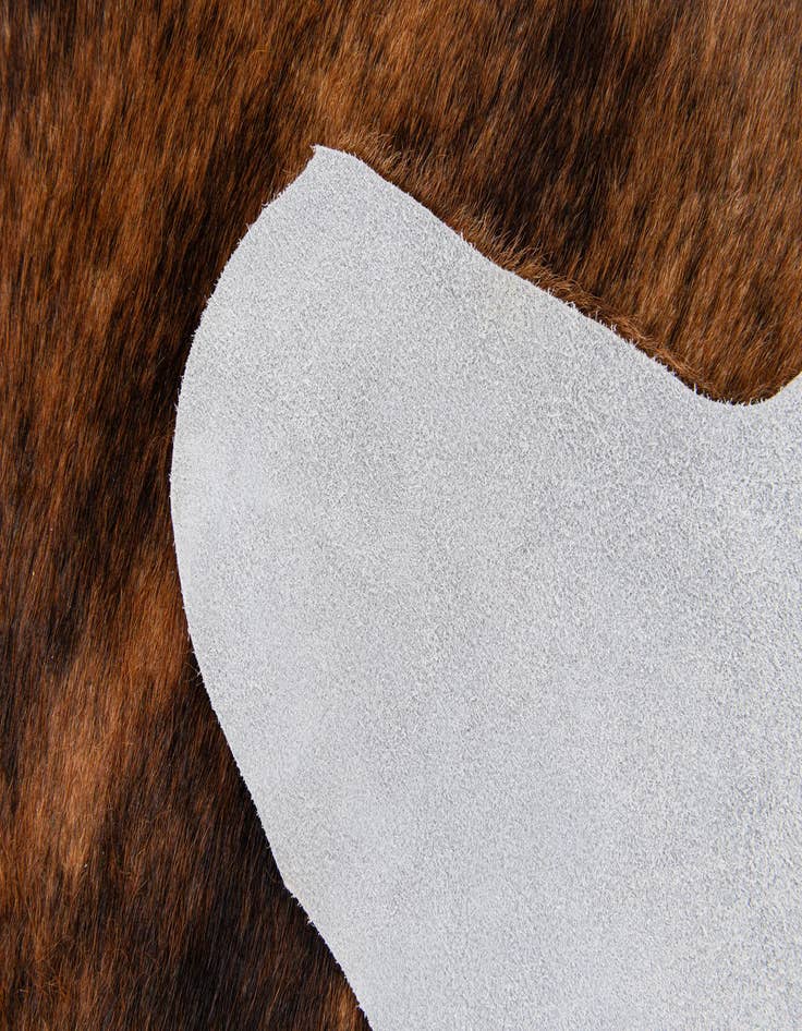 Detail image of  2' 2 x 2' 11 Cowhide Leather Rug
