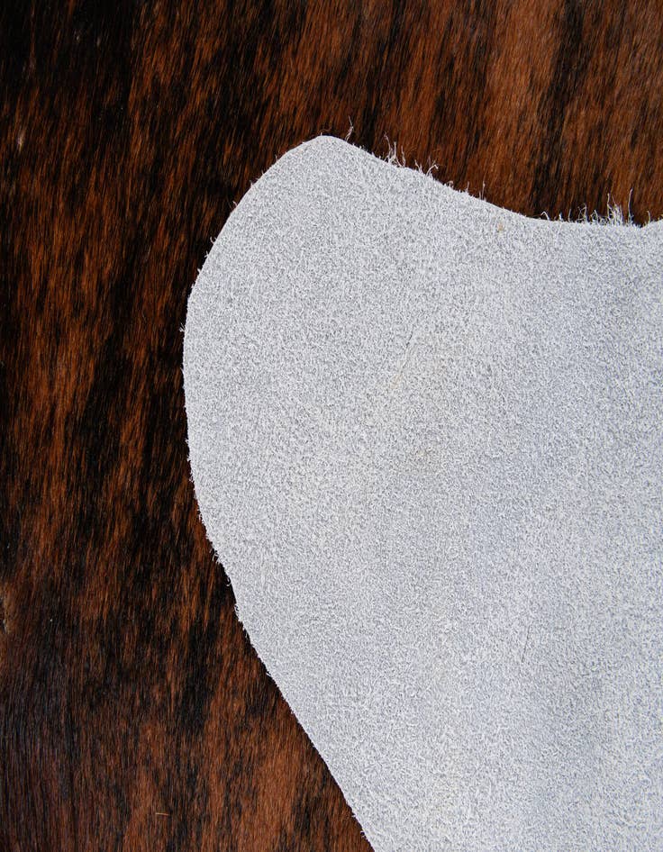 Detail image of  2' 2 x 2' 11 Cowhide Leather Rug