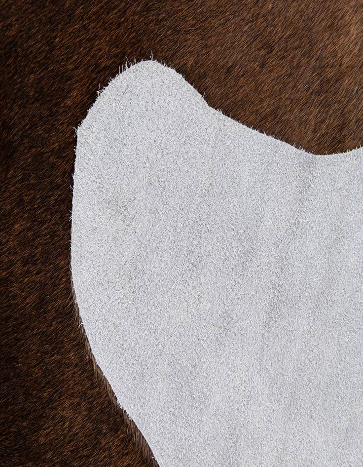 Detail image of  2' 2 x 2' 11 Cowhide Leather Rug