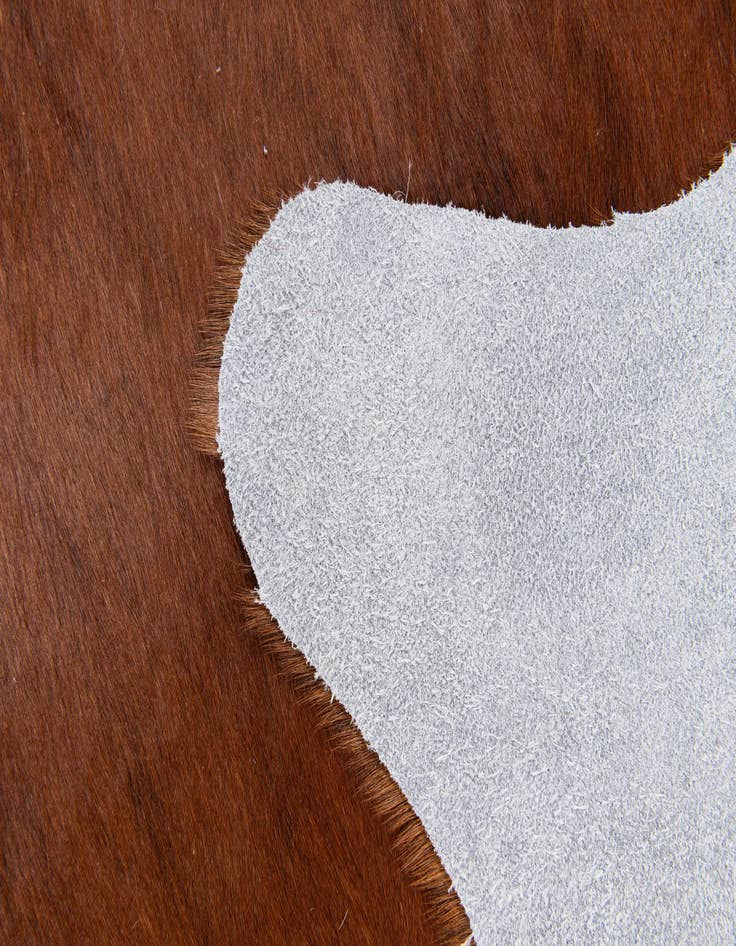 Detail image of  1' 8 x 2' 6 Cowhide Leather Rug