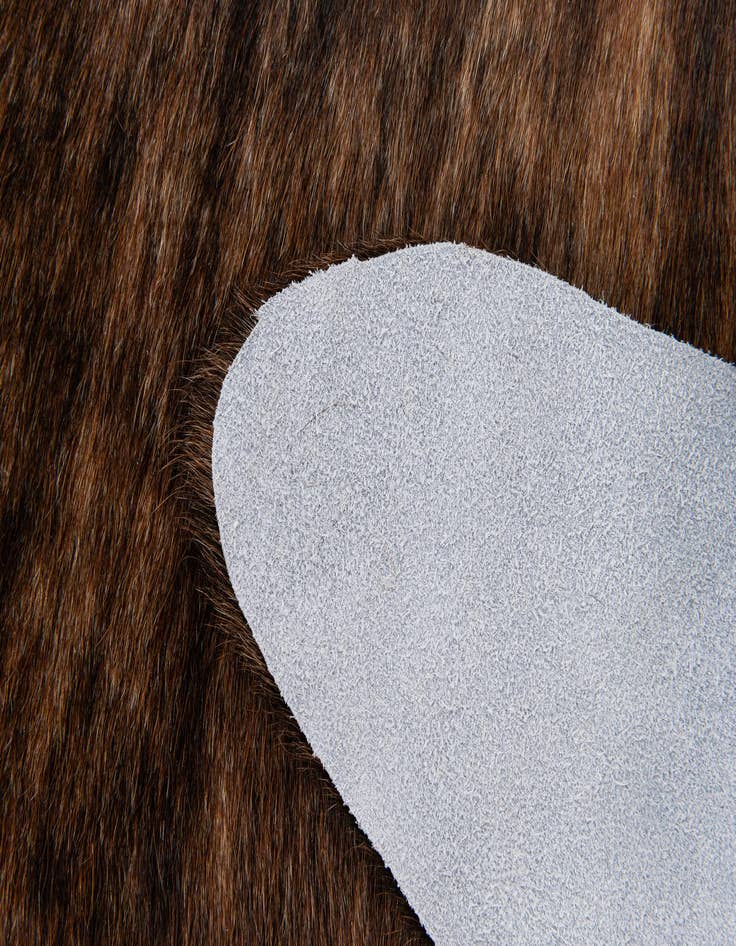Detail image of  1' 6 x 2' 5 Cowhide Leather Rug