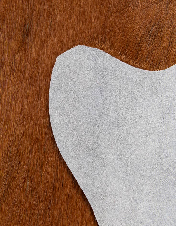 Detail image of  1' 7 x 2' 5 Cowhide Leather Rug