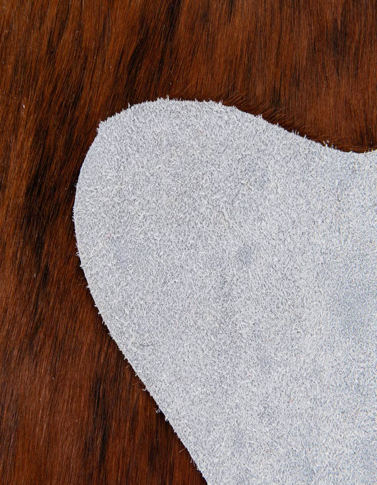 Detail image of  1' 8 x 2' 6 Cowhide Leather Rug