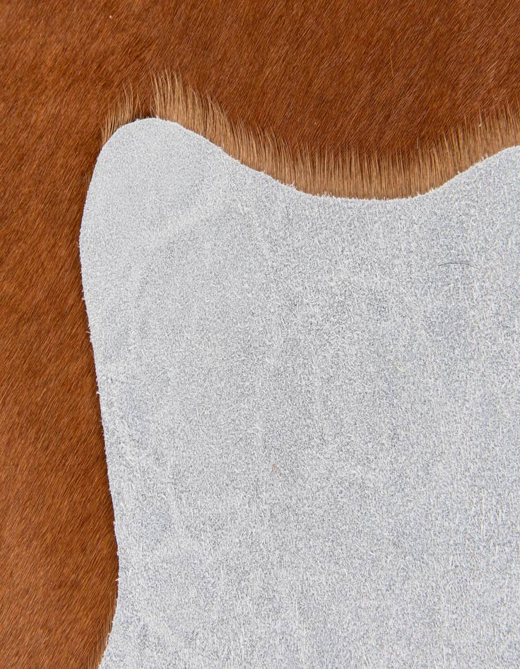 Detail image of  1' 8 x 2' 7 Cowhide Leather Rug