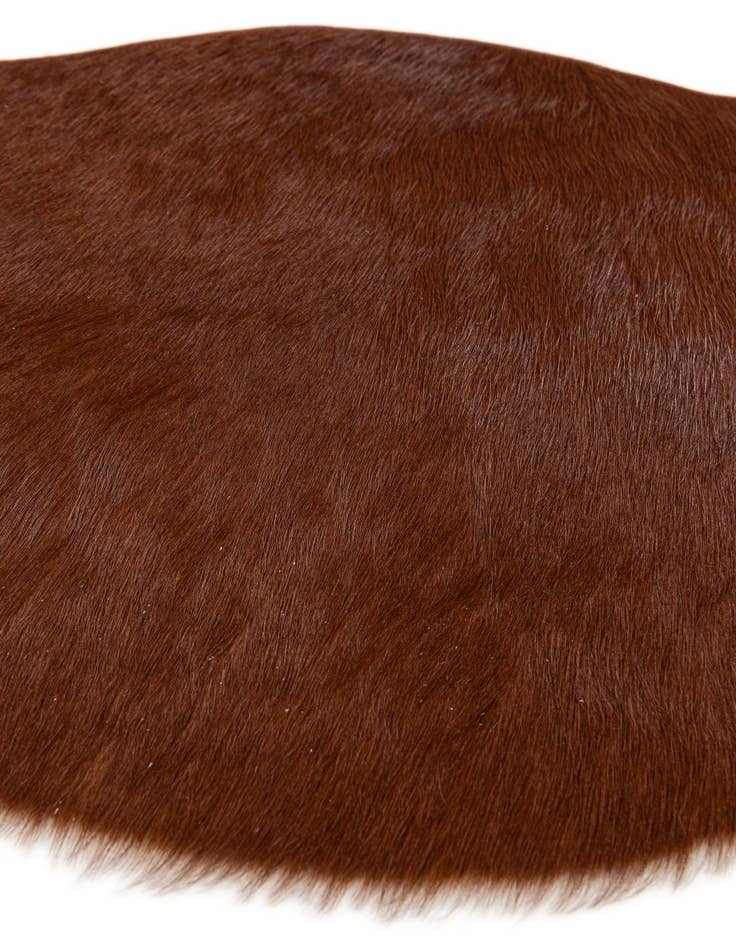 Detail image of  1' 8 x 2' 7 Cowhide Leather Rug