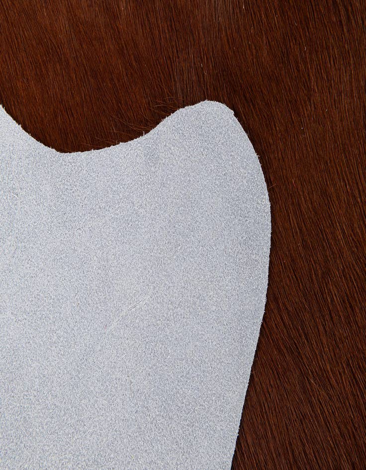 Detail image of  1' 8 x 2' 7 Cowhide Leather Rug