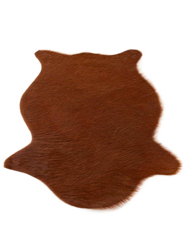 Detail image of  1' 8 x 2' 7 Cowhide Leather Rug