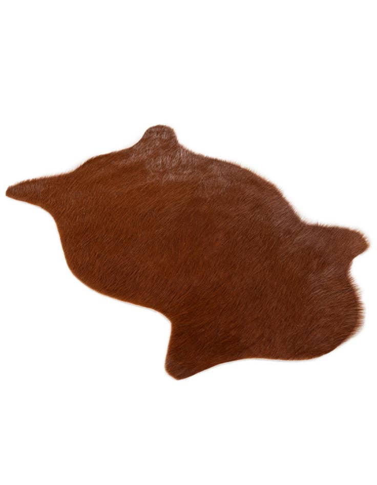 Detail image of  1' 8 x 2' 7 Cowhide Leather Rug