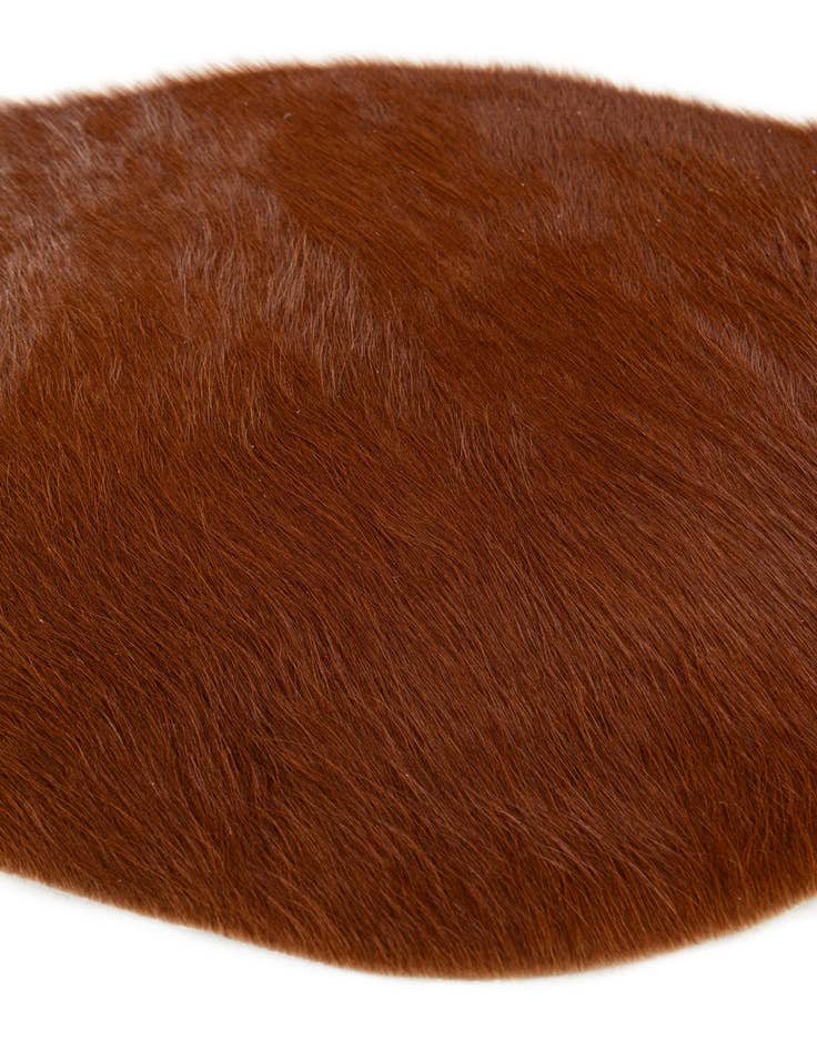 Detail image of  1' 8 x 2' 7 Cowhide Leather Rug