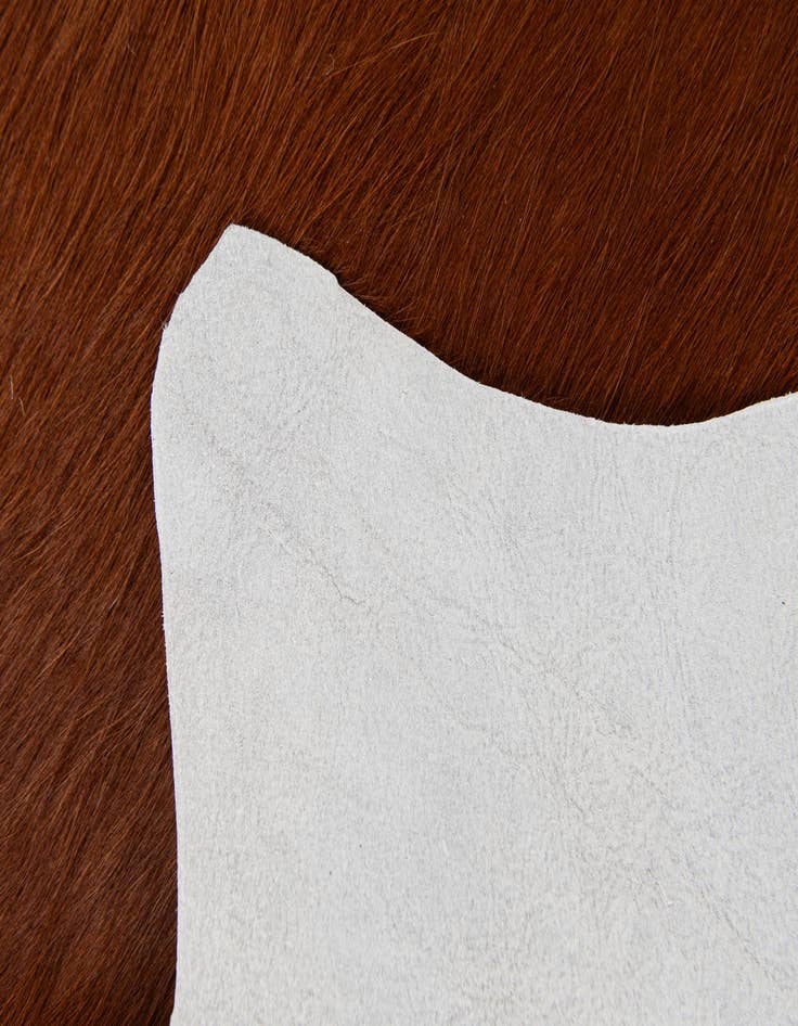 Detail image of  1' 8 x 2' 7 Cowhide Leather Rug
