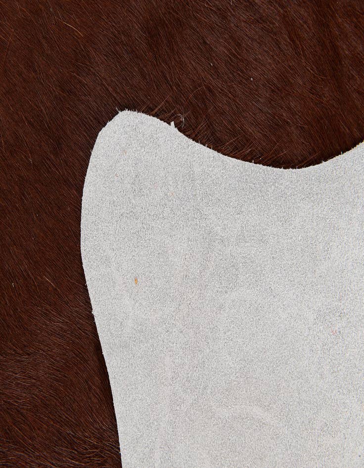 Detail image of  1' 8 x 2' 7 Cowhide Leather Rug