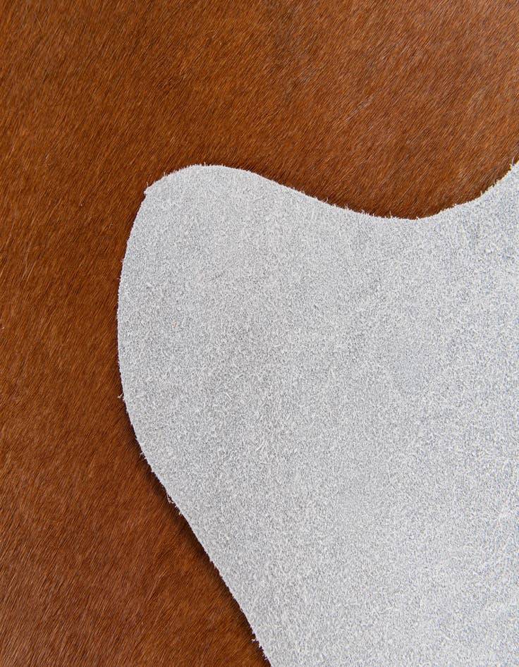 Detail image of  1' 8 x 2' 7 Cowhide Leather Rug