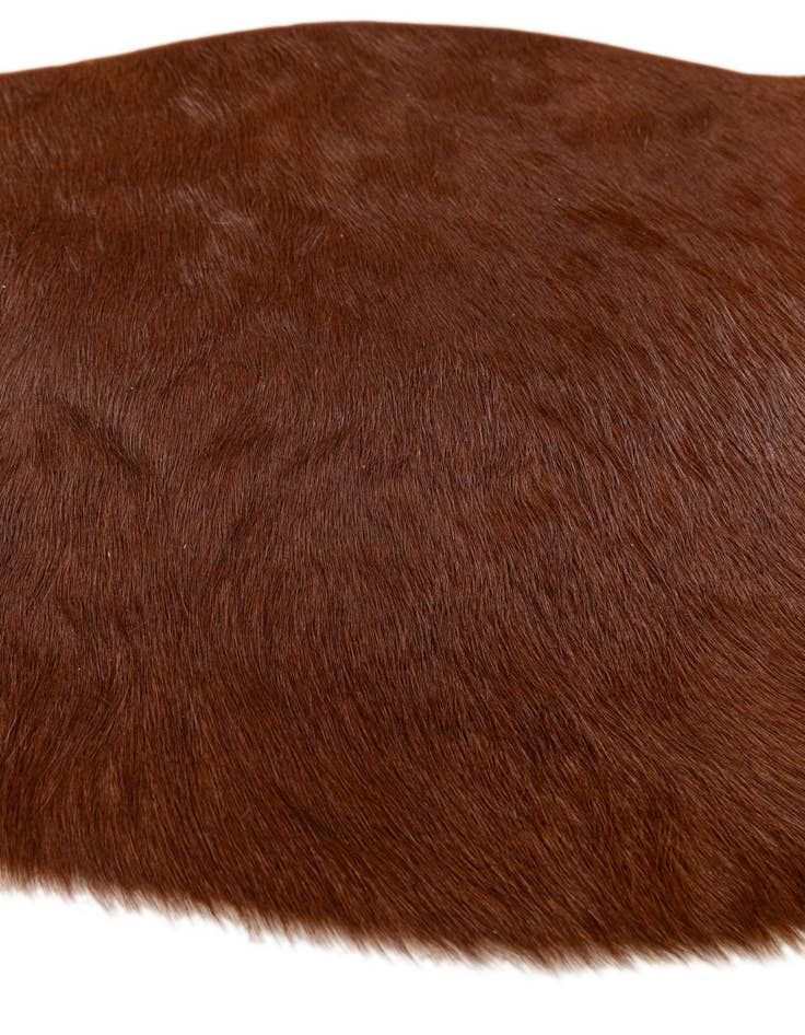 Detail image of  1' 8 x 2' 7 Cowhide Leather Rug