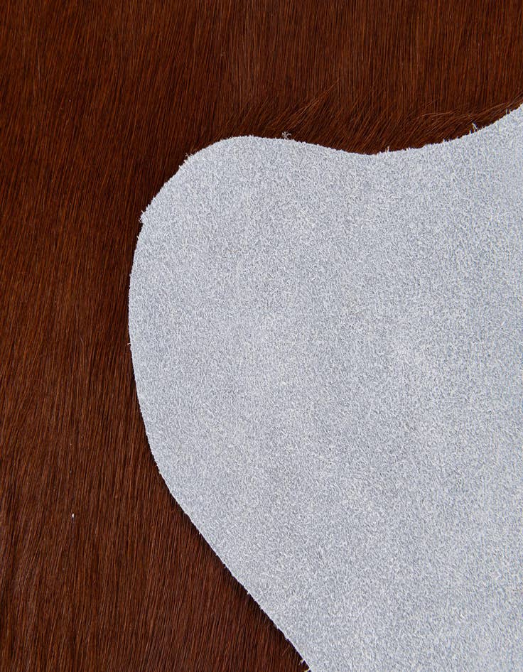 Detail image of  1' 8 x 2' 7 Cowhide Leather Rug