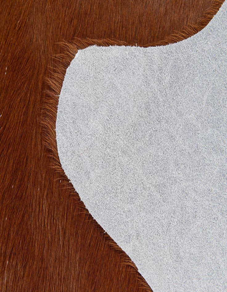 Detail image of  1' 8 x 2' 7 Cowhide Leather Rug