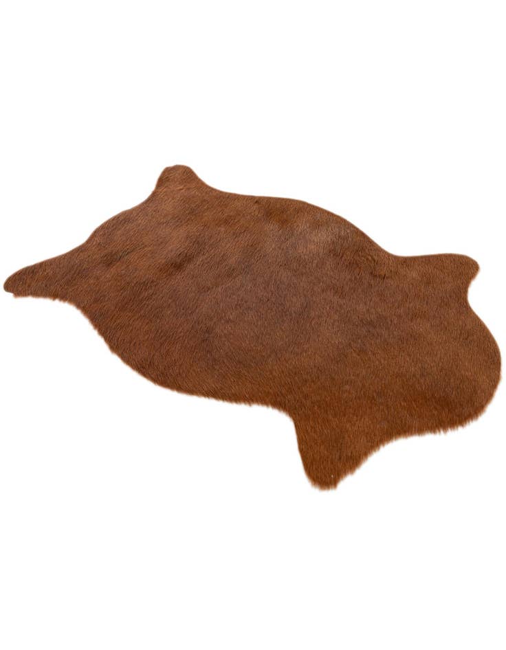 Detail image of  1' 8 x 2' 7 Cowhide Leather Rug