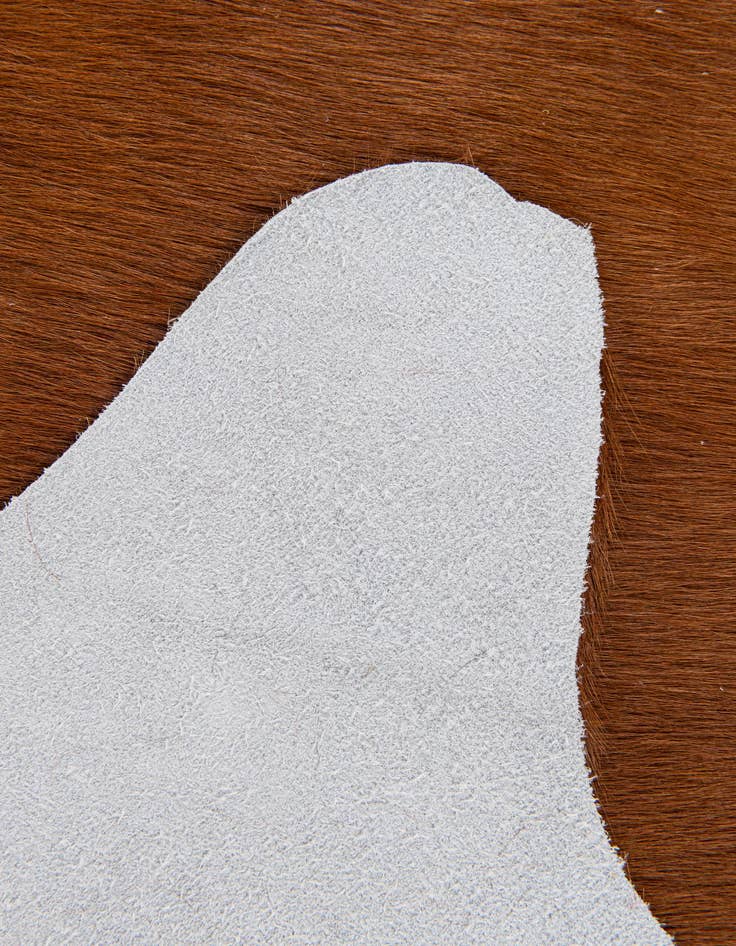 Detail image of  1' 8 x 2' 7 Cowhide Leather Rug