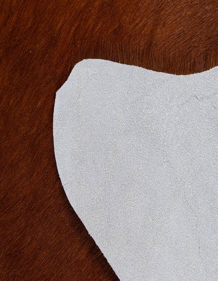 Detail image of  1' 8 x 2' 7 Cowhide Leather Rug