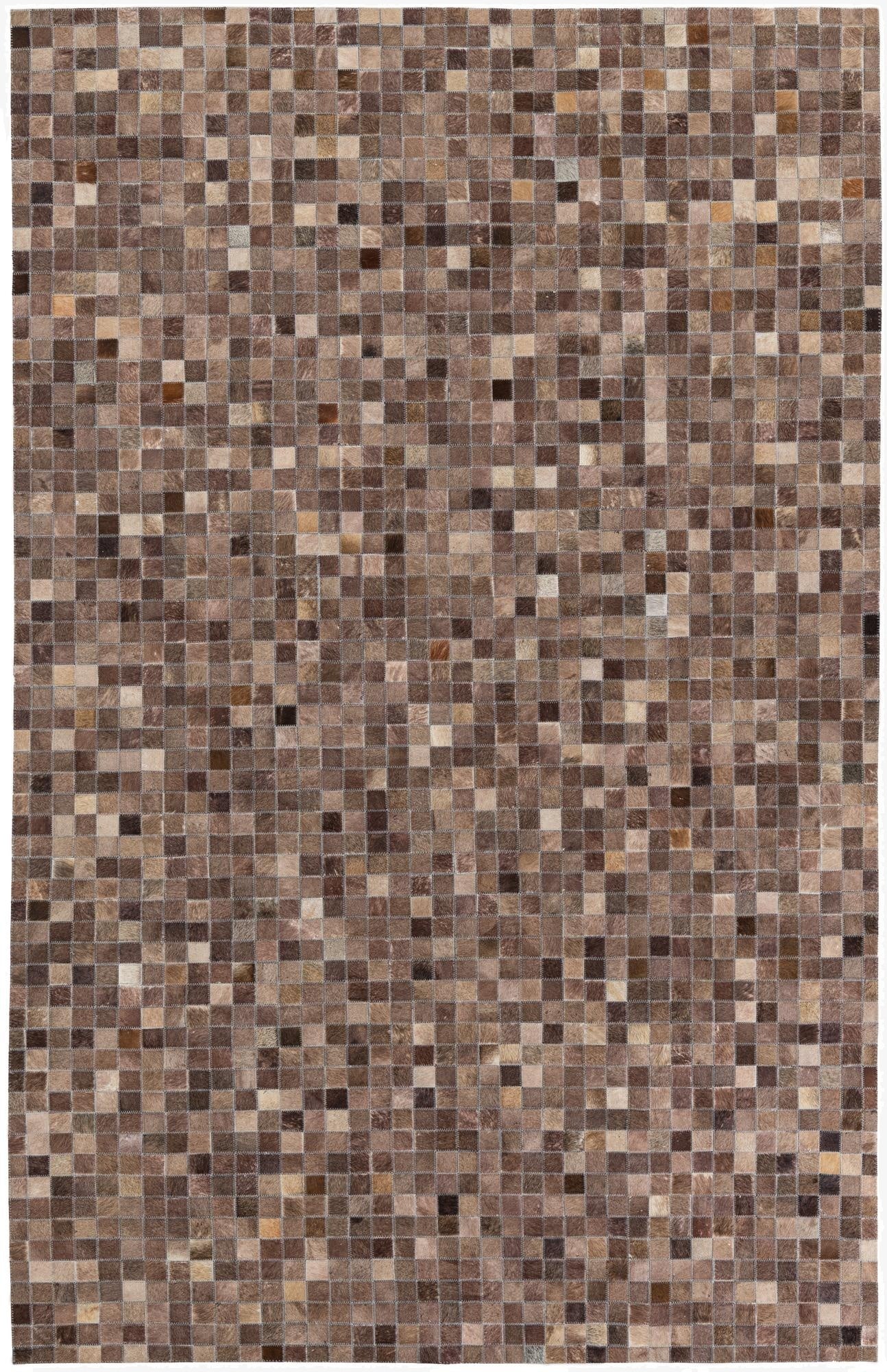  5' x 7' 10 Cowhide Leather Rug