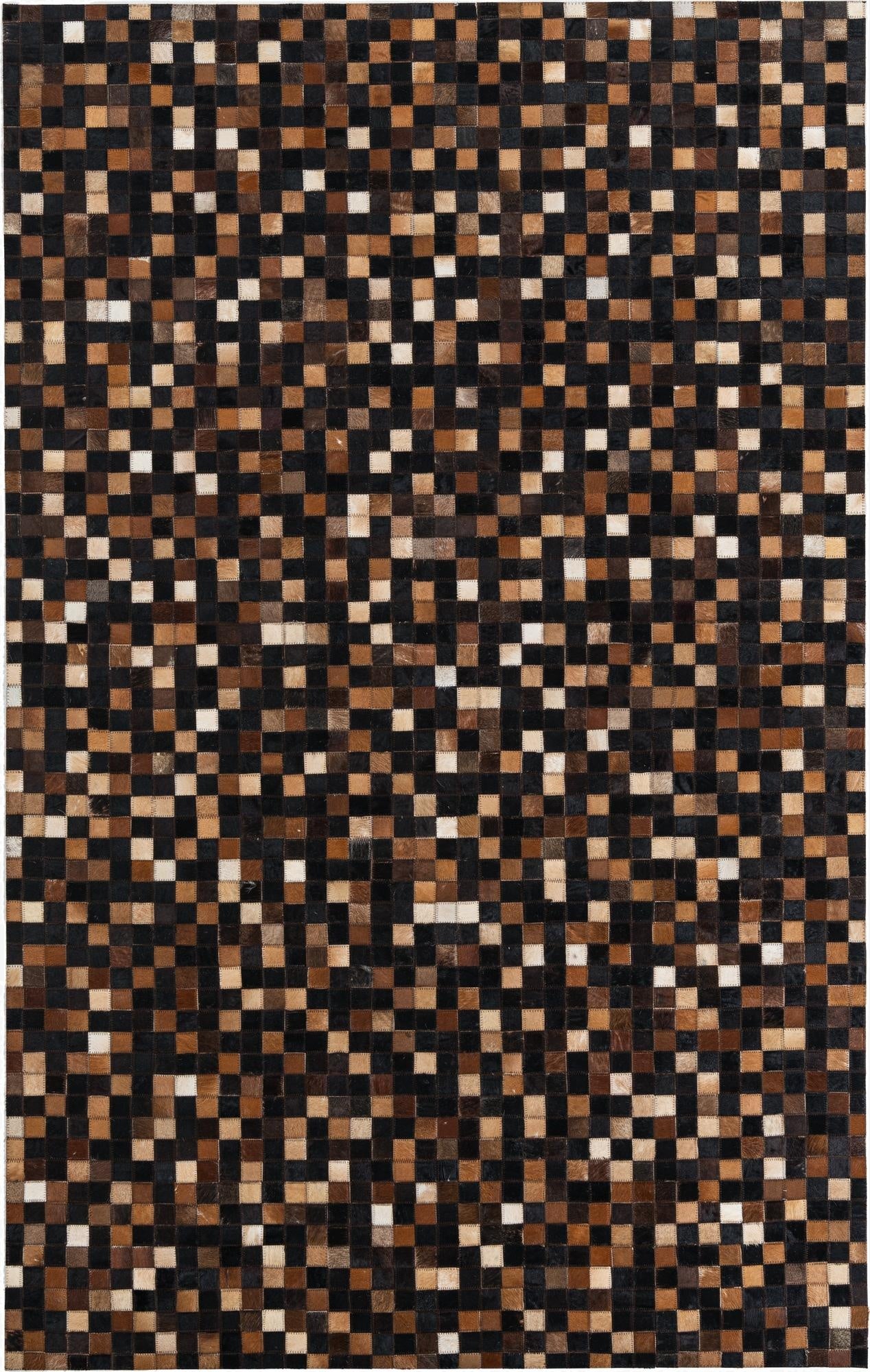 5' x 8' Cowhide Leather Rug