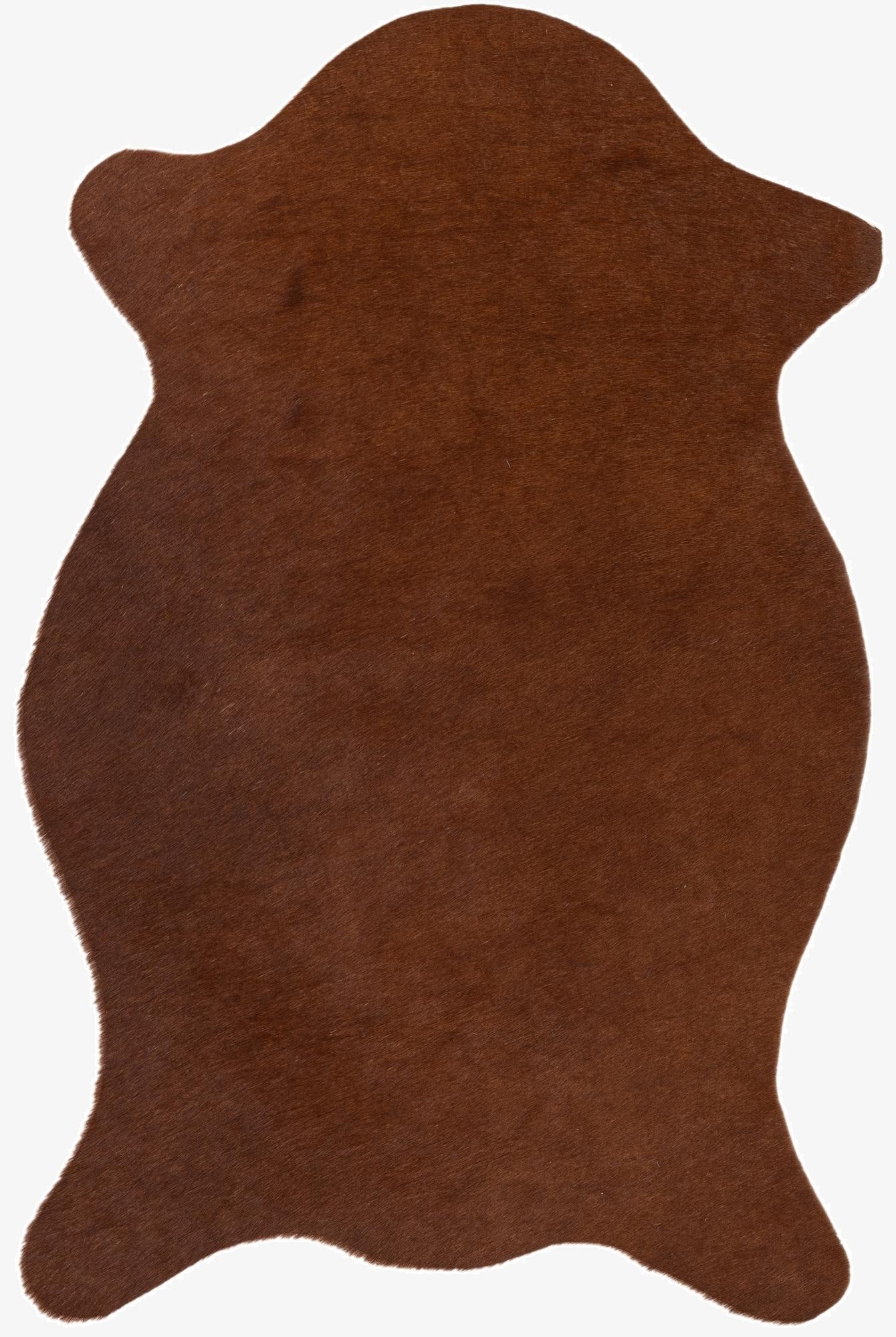  1' 8 x 2' 7 Cowhide Leather Rug