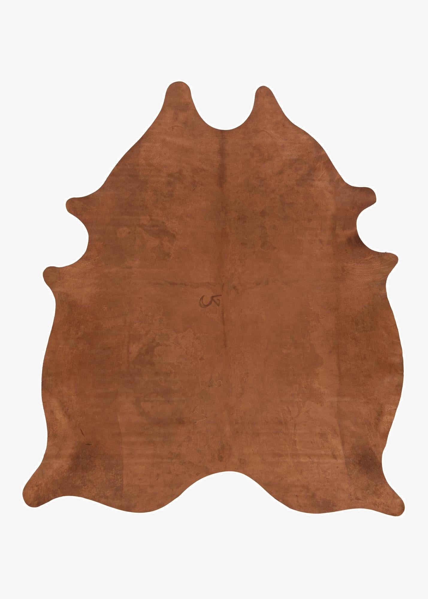  6' 9 x 7' 8 Cowhide Leather Rug