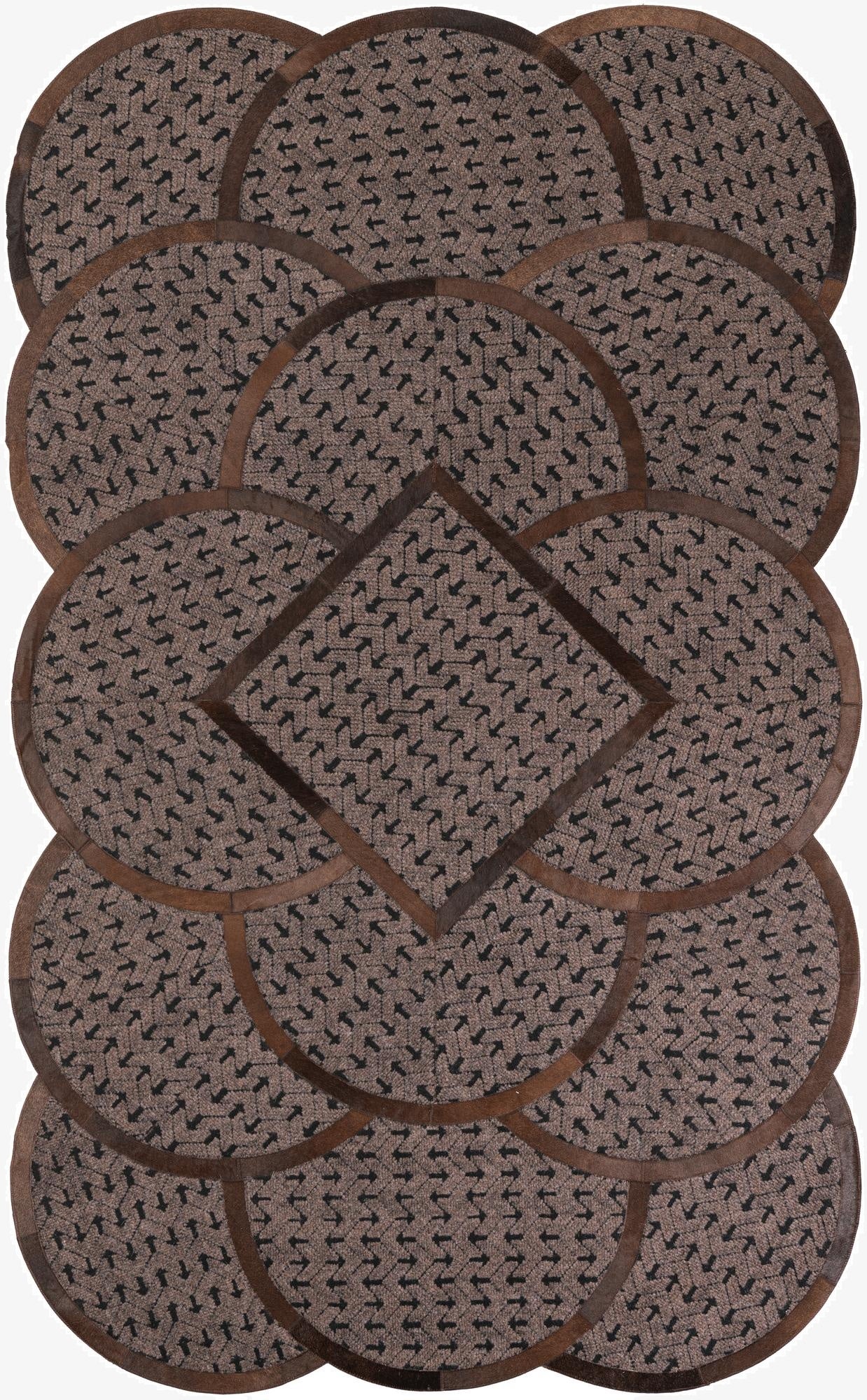  5' x 8' Cowhide Leather Rug