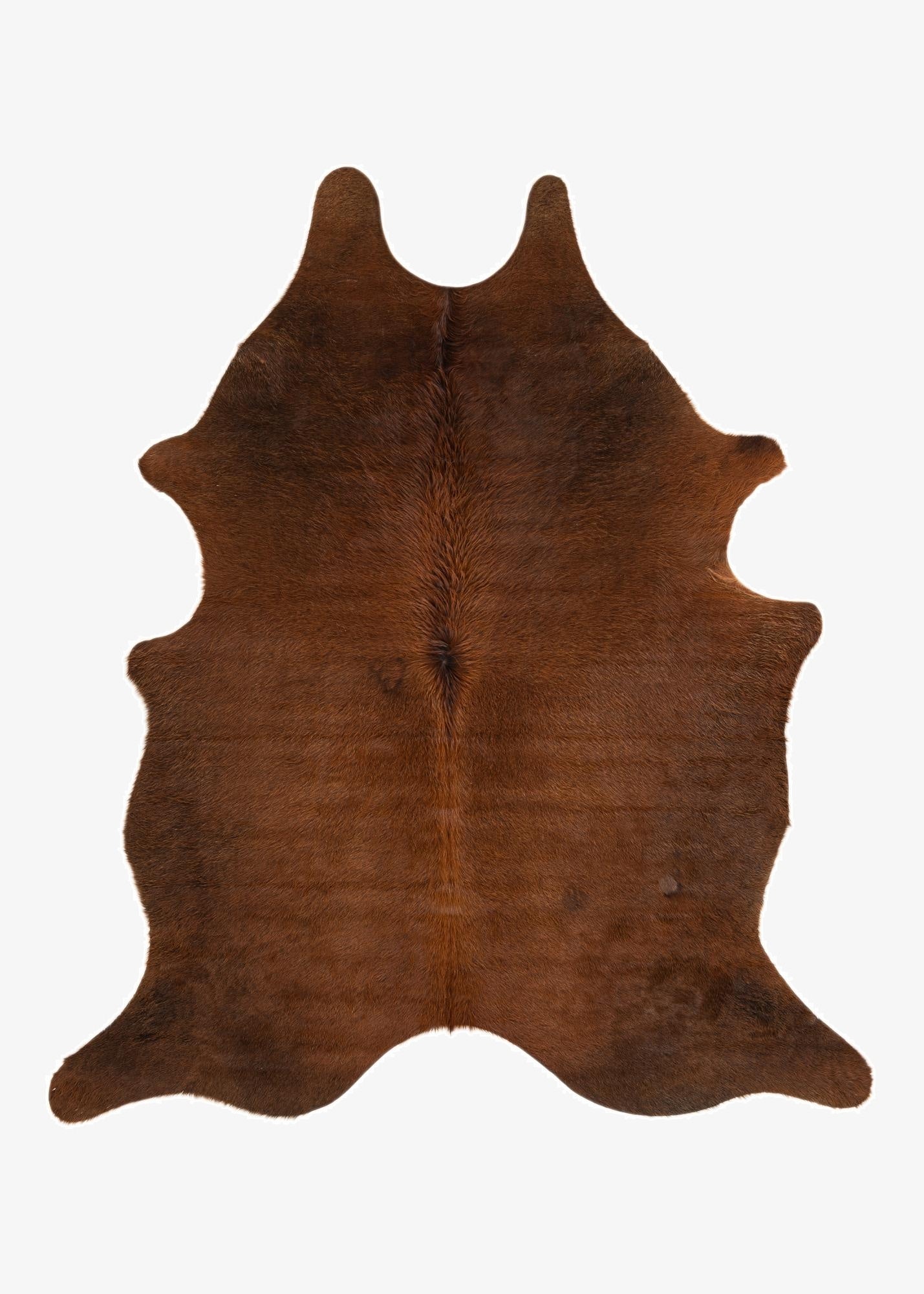  5' 11 x 6' 9 Cowhide Leather Rug