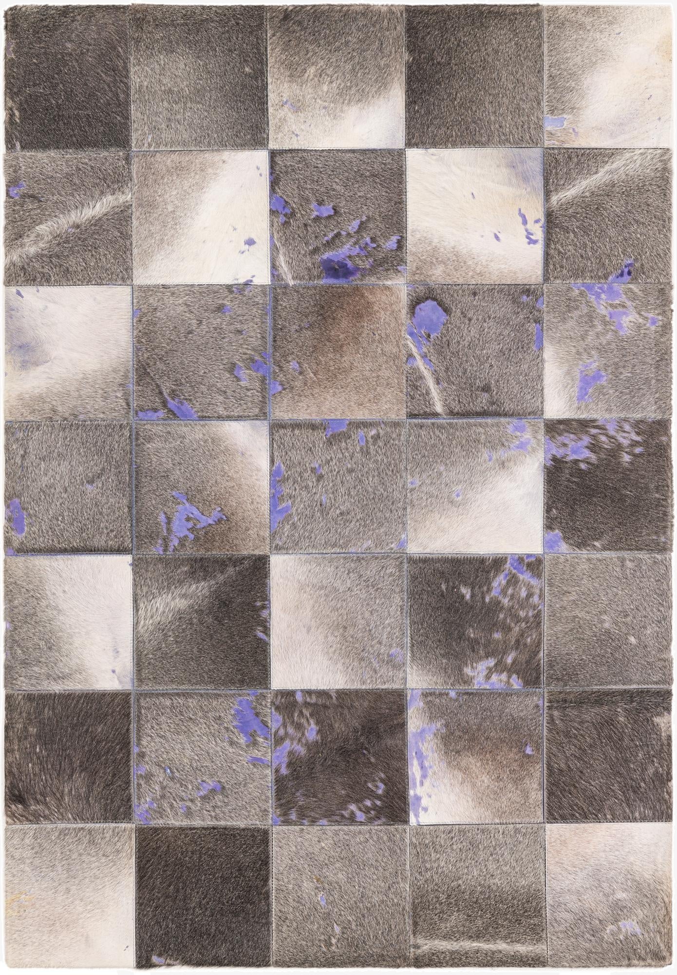  4' x 5' 9 Cowhide Leather Rug