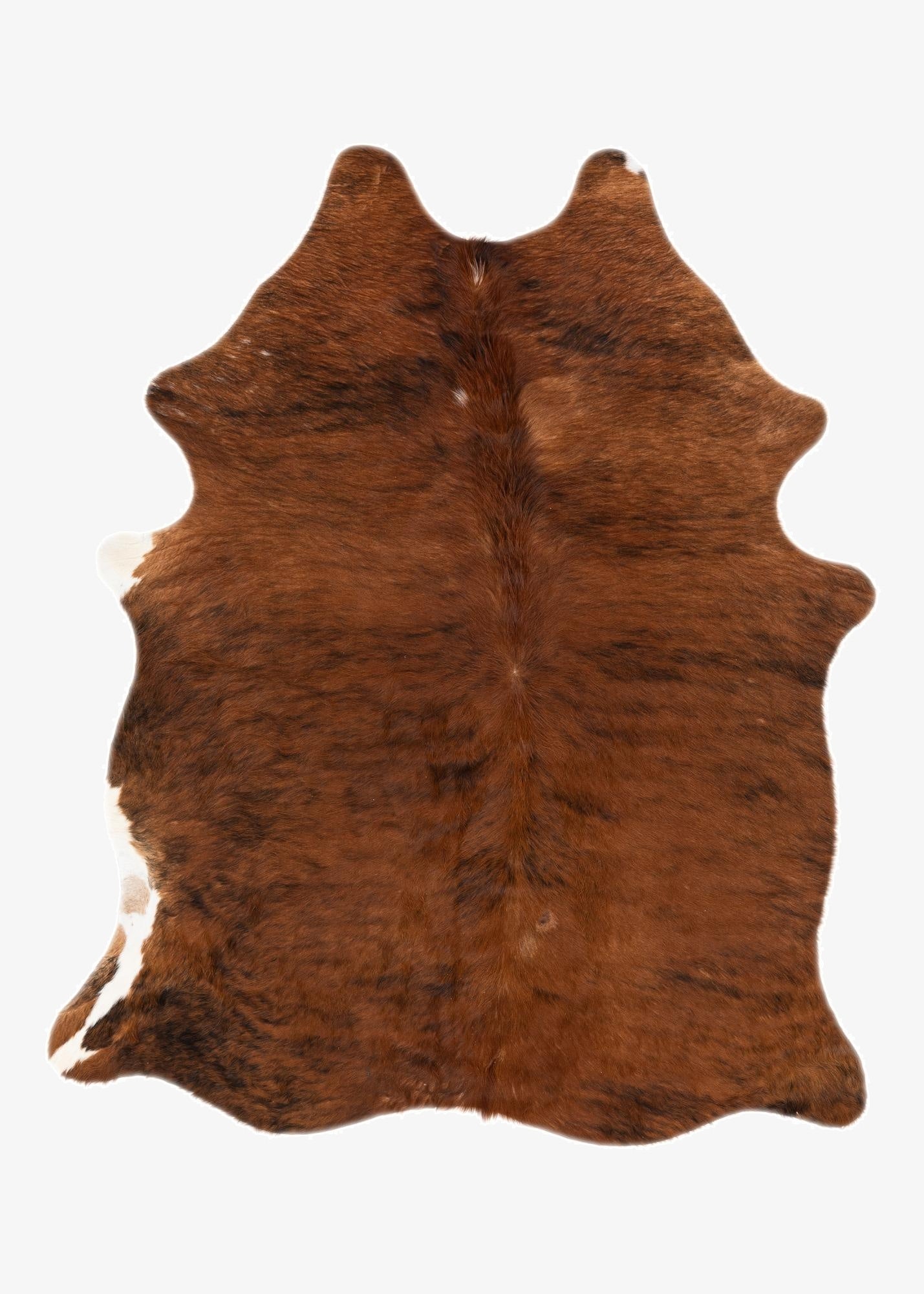  4' 6 x 5' 7 Cowhide Leather Rug