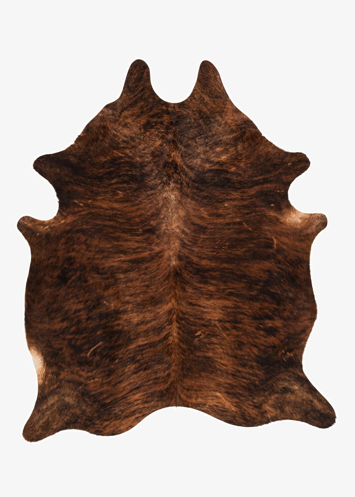  5' 11 x 6' 11 Cowhide Leather Rug